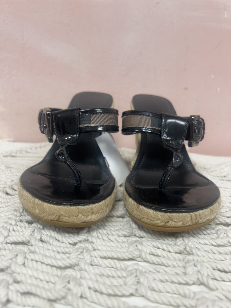 Burberry Nova Check Leather Wedge