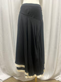 Marni Black Long Skirt w/Ivory Ruffle