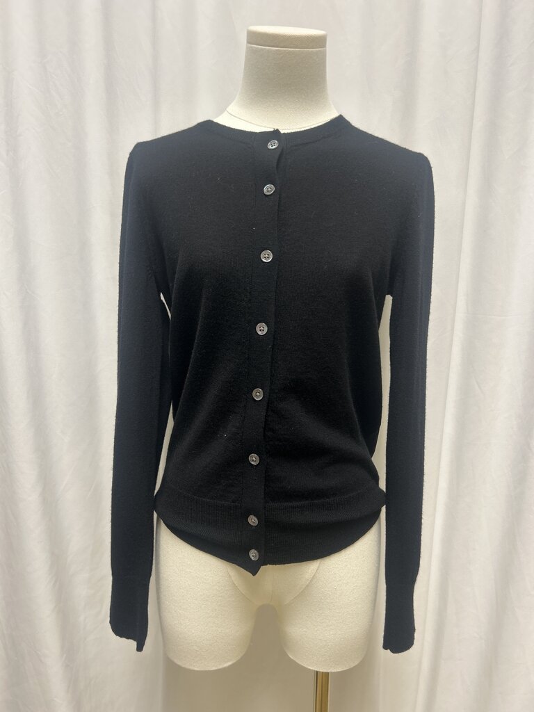 Equipment Black Cardigan w/Sheer Lace Back