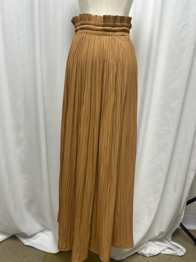 ALC Brown Pleated Maxi Skirt