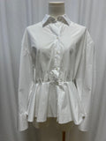 MSGM Peplum Waist Button Up Shirt NWT