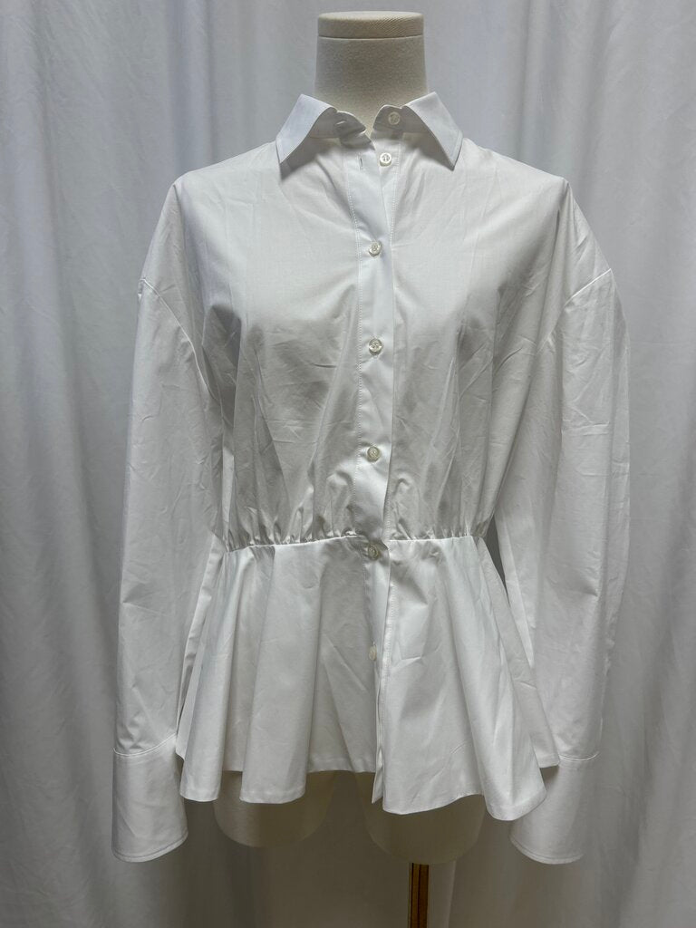 MSGM Peplum Waist Button Up Shirt NWT