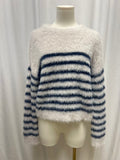 La Ligne Striped Fuzzy Sweater