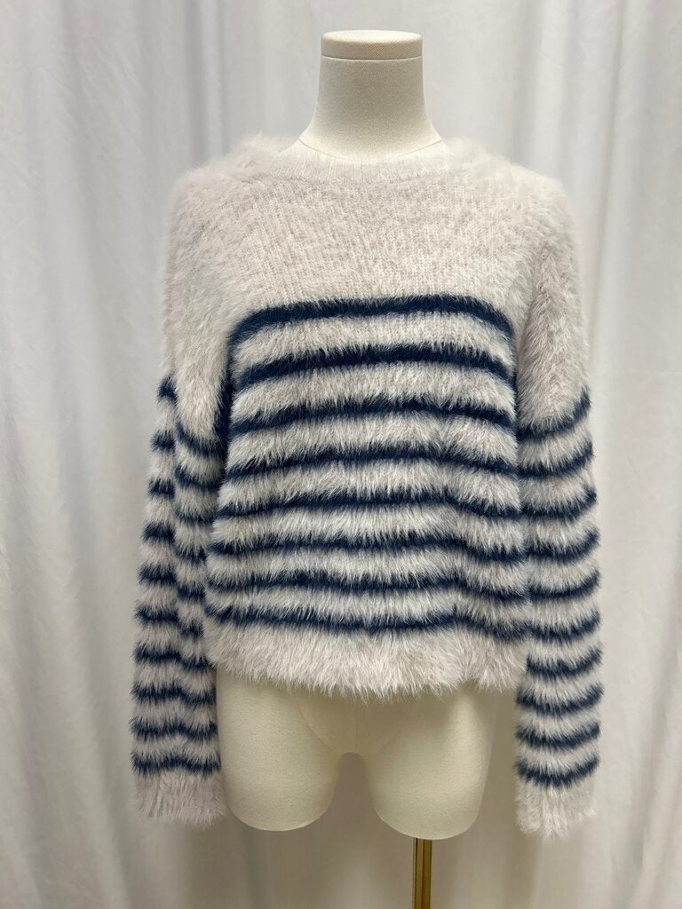 La Ligne Striped Fuzzy Sweater