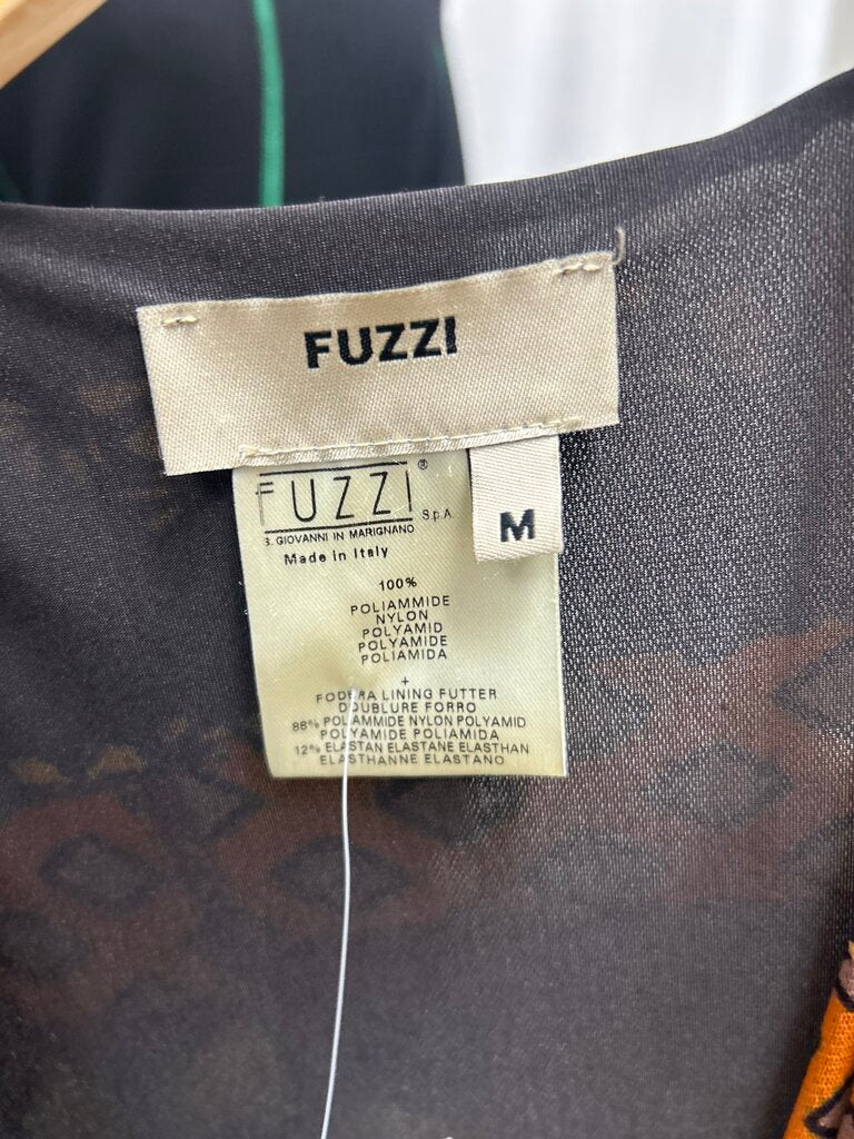 Fuzzi Multi Floral Wrap Midi Dress