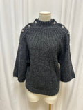 ba&sh Grey Wool Neck Sweater