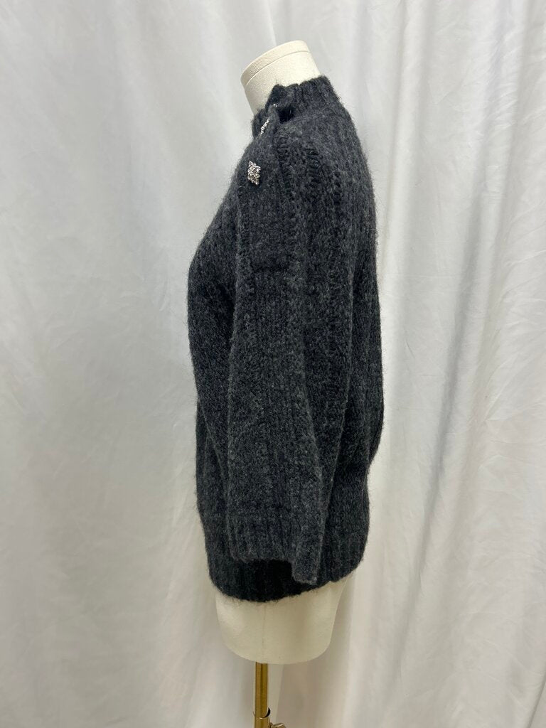 ba&sh Grey Wool Neck Sweater
