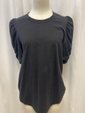 A.L.C. Black Puff Sleeve Tee