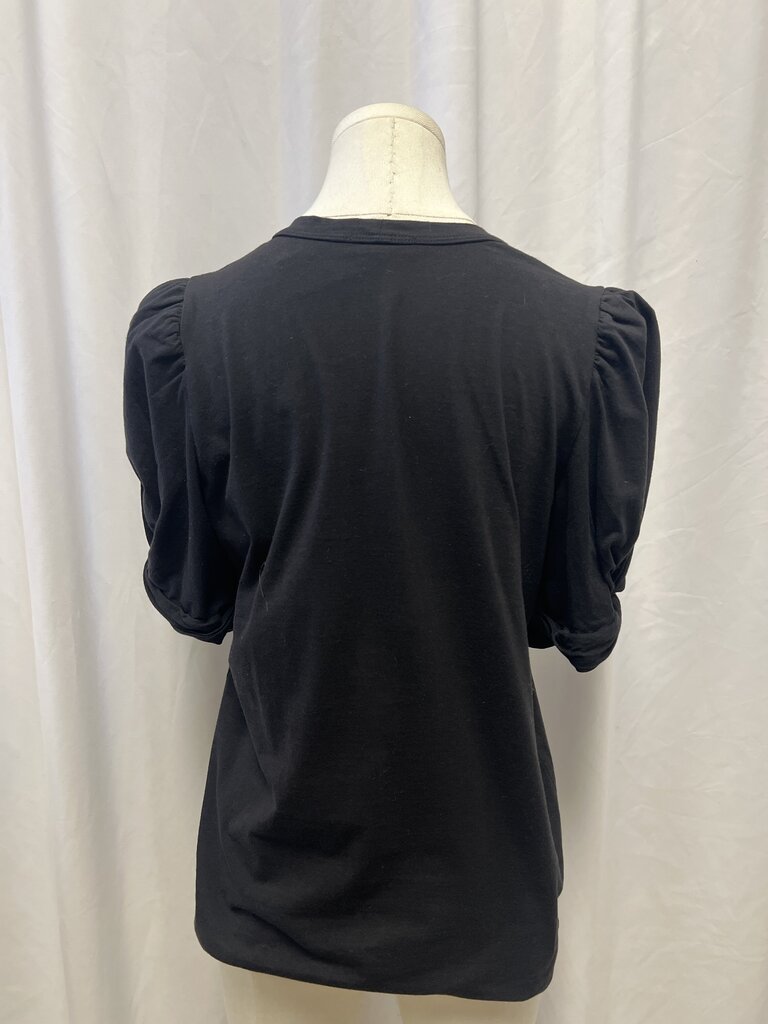A.L.C. Black Puff Sleeve Tee