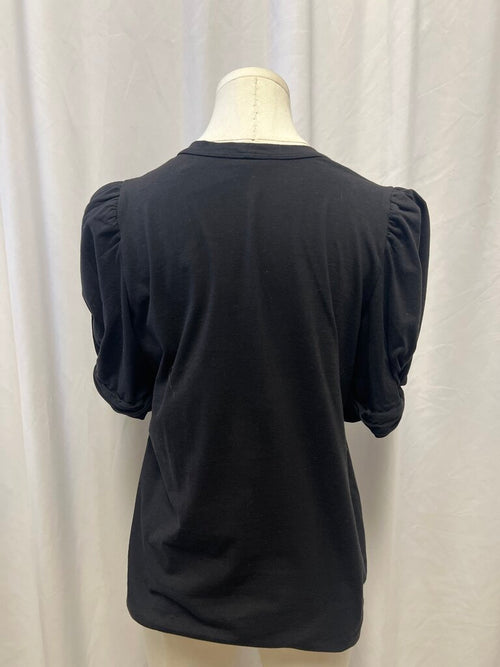 A.L.C. Black Puff Sleeve Tee