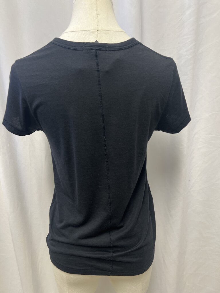 rag & bone Black Crew Neck Tee