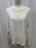 rag & bone White Long Sleeve Scoop Neck