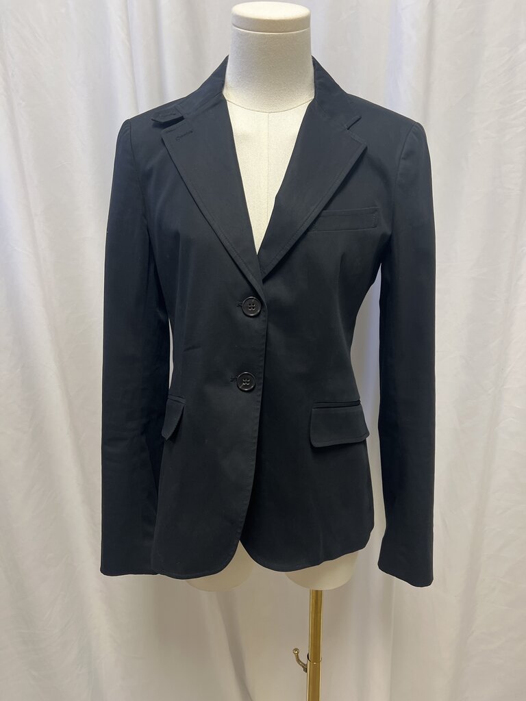 Theory Black Cotton Blazer