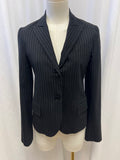 Theory Black Pinstripe Blazer