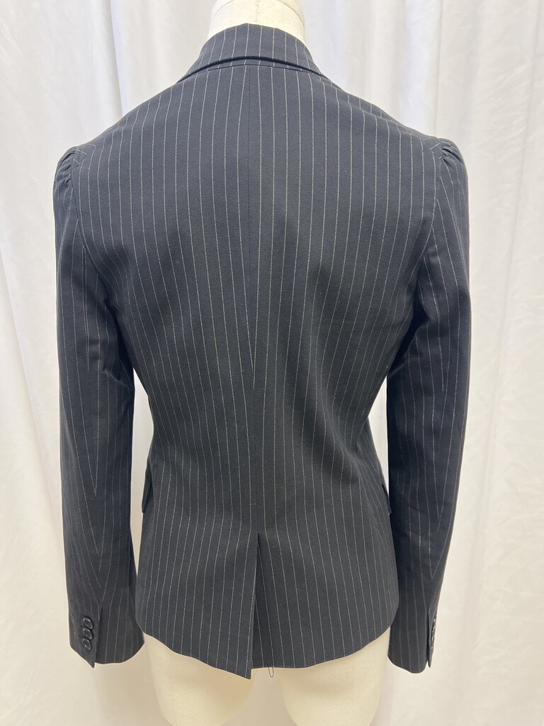 Theory Black Pinstripe Blazer
