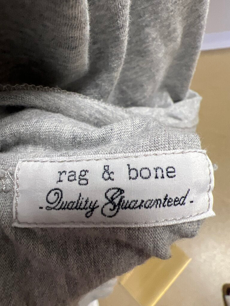 rag & bone Grey Cropped Long Sleeve Tee