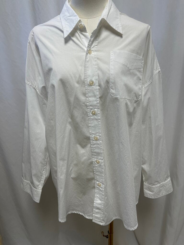 R13 White Oversized Oxford Shirt NWT