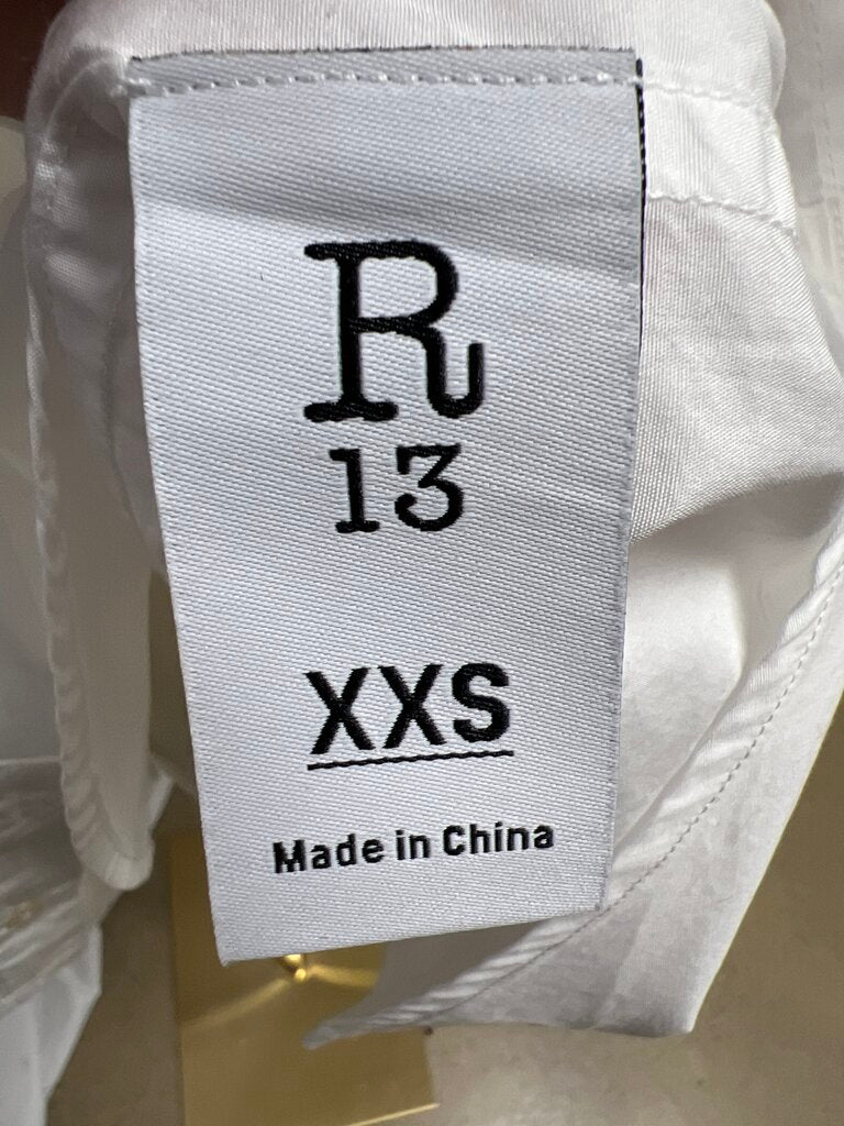 R13 White Oversized Oxford Shirt NWT