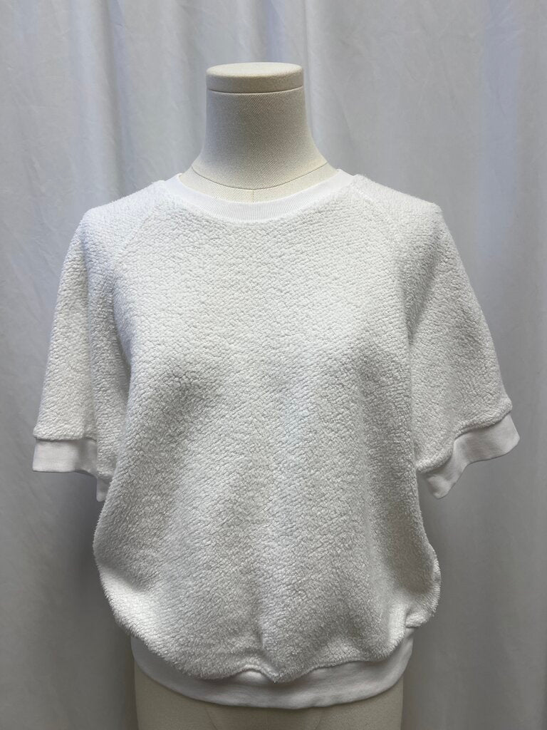 Perfectwhitetee White Short Sleeve Sweatshirt