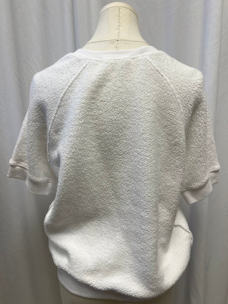 Perfectwhitetee White Short Sleeve Sweatshirt