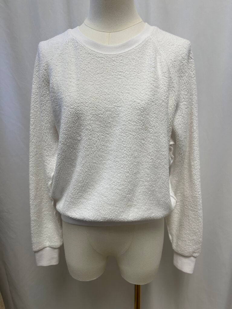 Perfectwhitetee White Textured Crewneck Sweatshirt