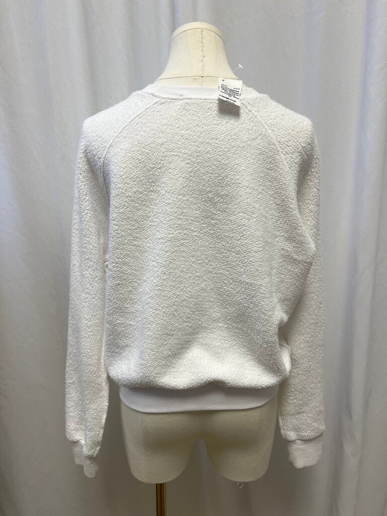 Perfectwhitetee White Textured Crewneck Sweatshirt