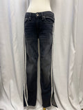 rag & bone Black Jeans w/White Side Stripes