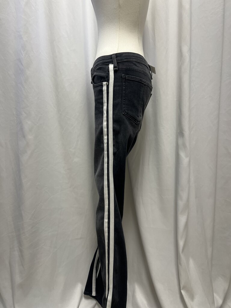rag & bone Black Jeans w/White Side Stripes