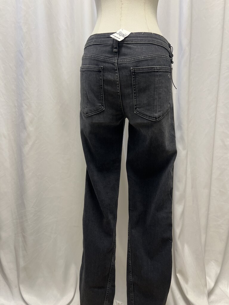 rag & bone Black Jeans w/White Side Stripes