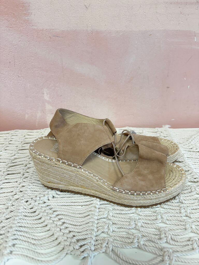 Eileen Fisher Open Toe Espadrille Wedges
