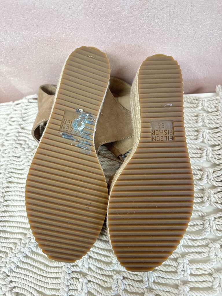 Eileen Fisher Open Toe Espadrille Wedges