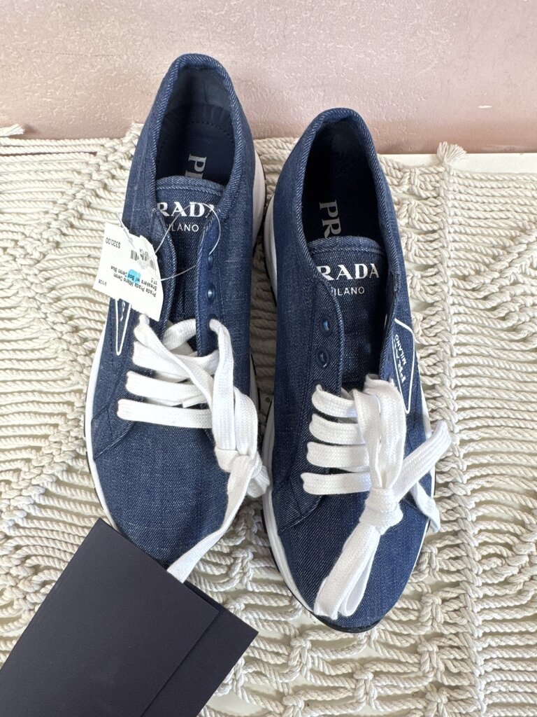 Prada Milano Denim Sneakers w/ Box