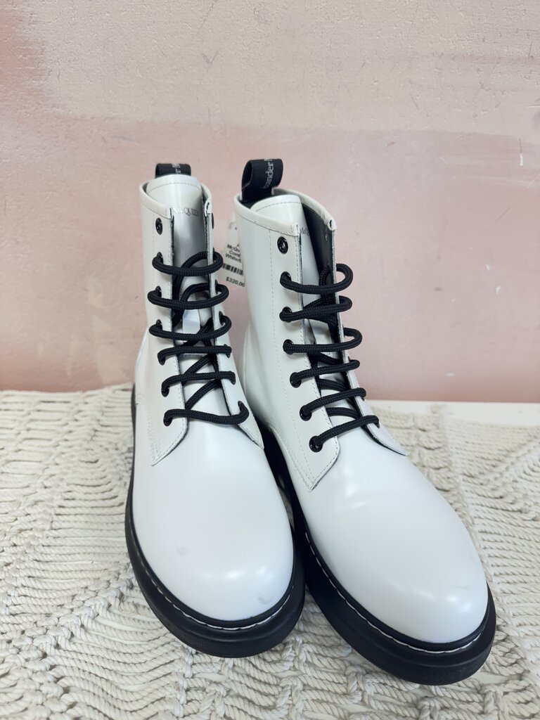 Alexander McQueen Leather Combat Boots