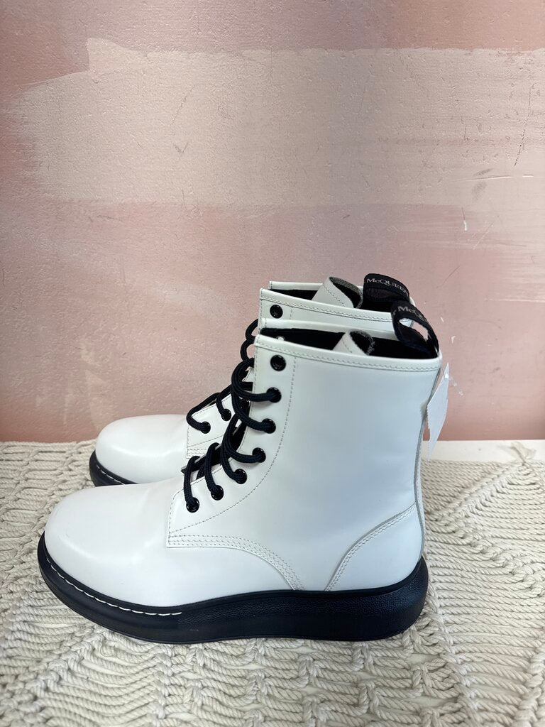 Alexander McQueen Leather Combat Boots