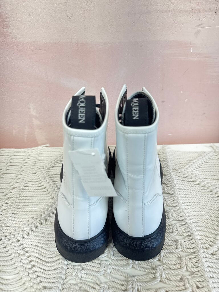 Alexander McQueen Leather Combat Boots
