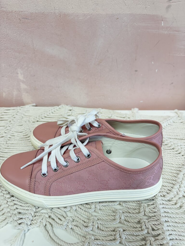 Gucci GG Monogram Logo Canvas Sneakers w/Box