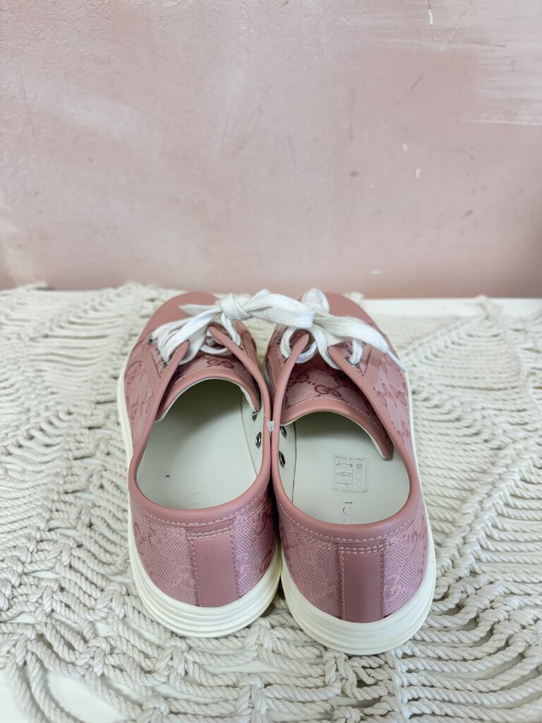 Gucci GG Monogram Logo Canvas Sneakers w/Box