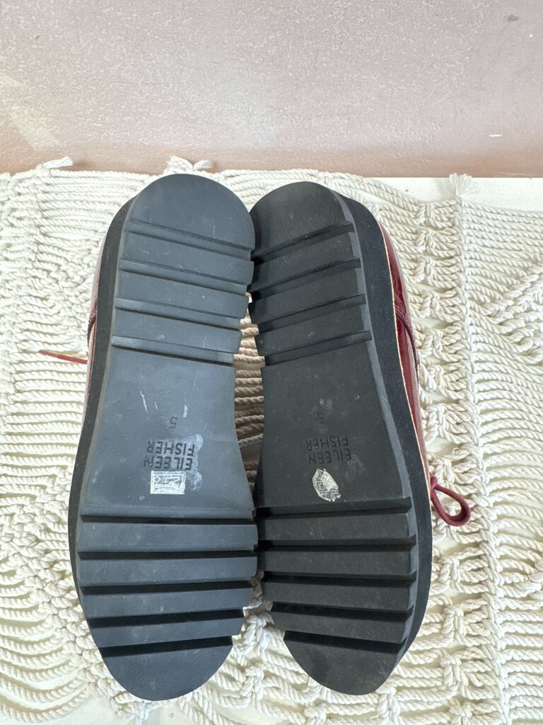 Eileen Fisher Patent Platform Loafers