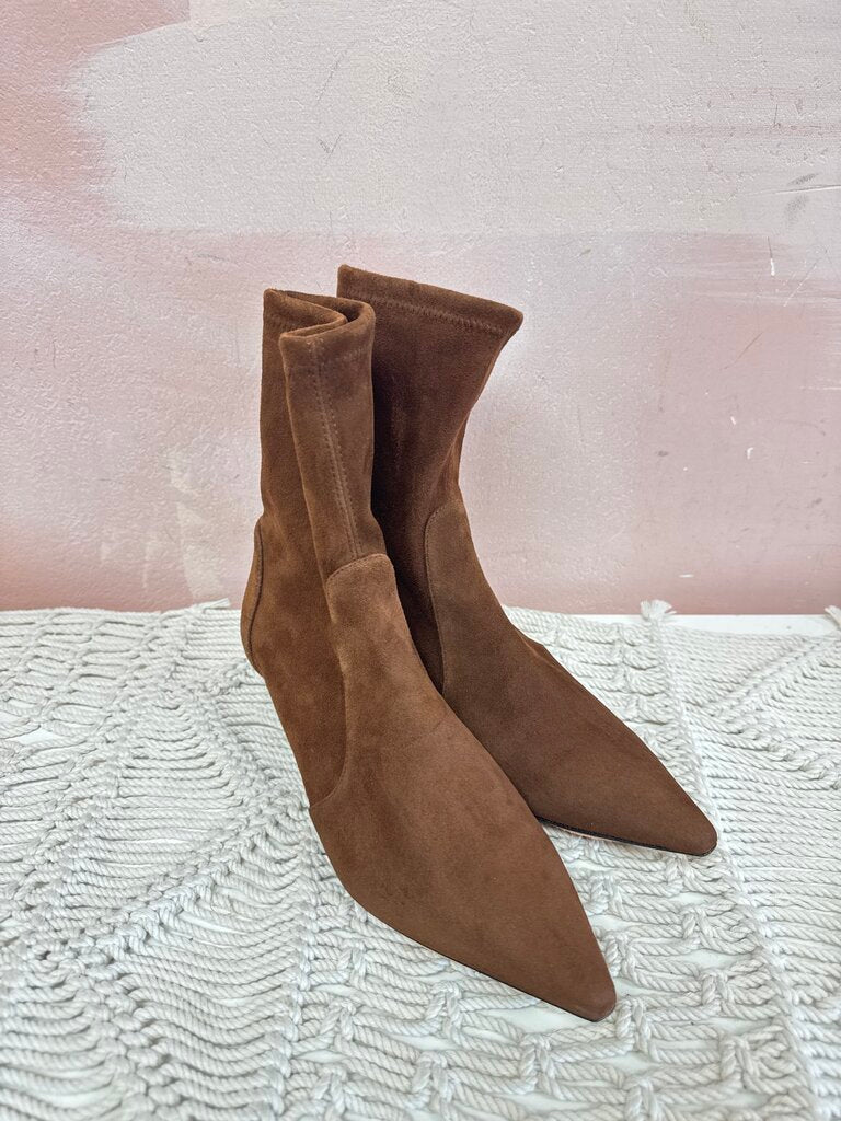 Stuart Weitzman Suede Vinnie Booties