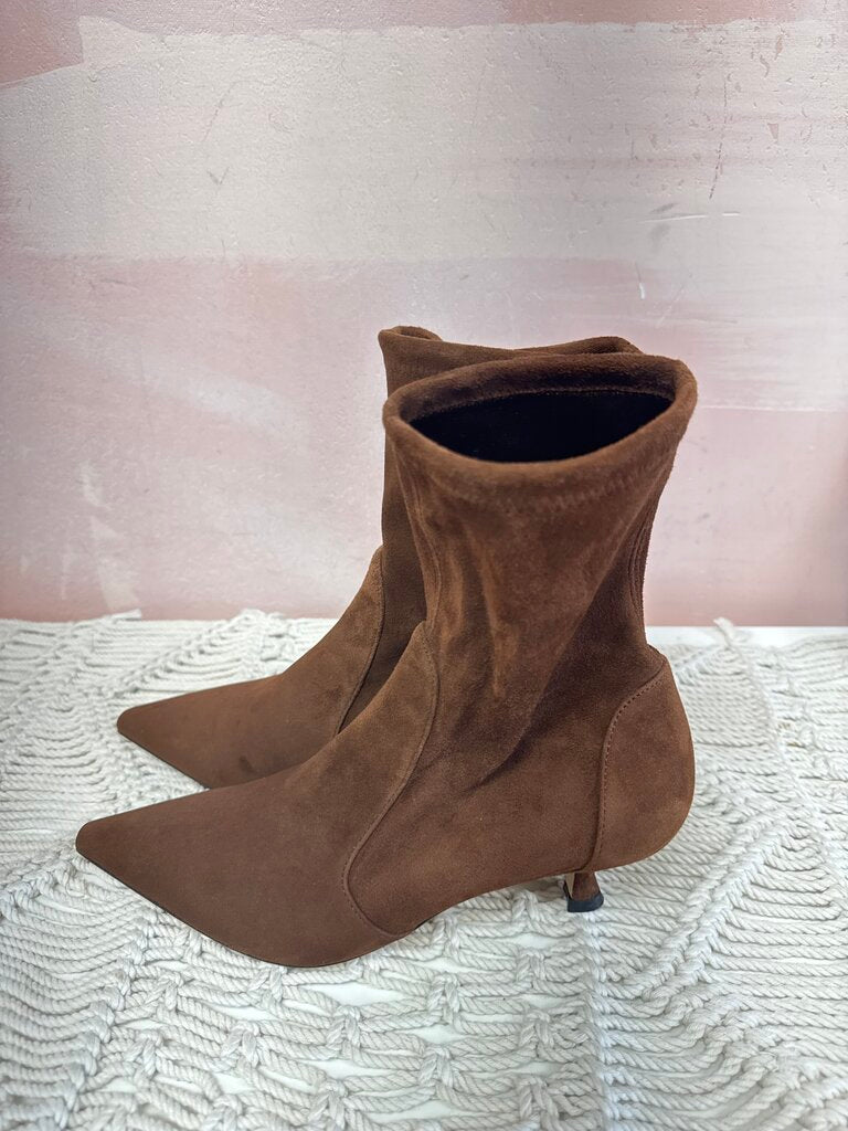 Stuart Weitzman Suede Vinnie Booties