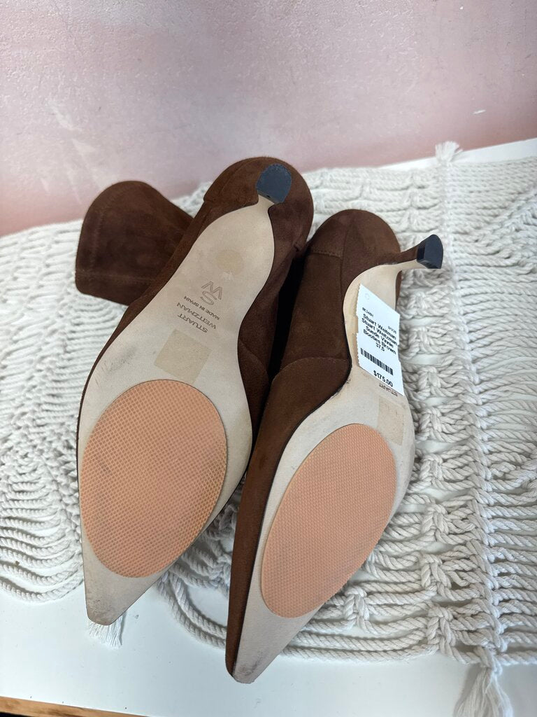 Stuart Weitzman Suede Vinnie Booties
