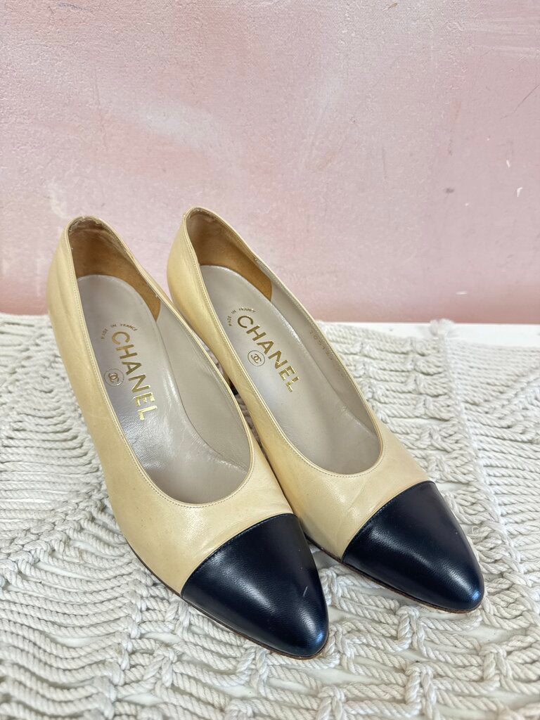 Chanel Vintage Cap Toe Pump (As Is)