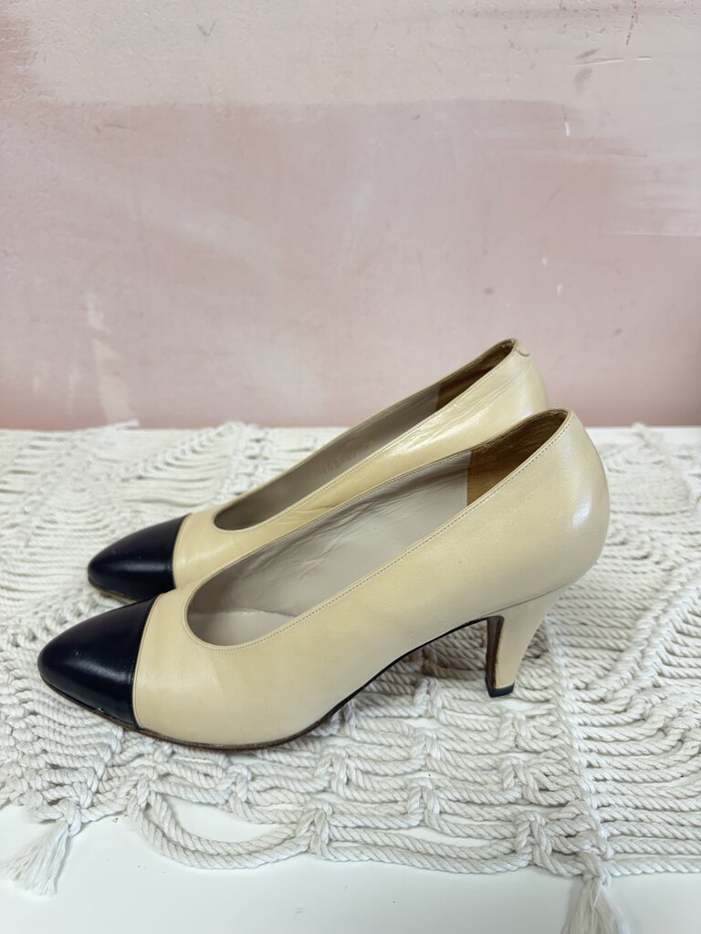Chanel Vintage Cap Toe Pump (As Is)