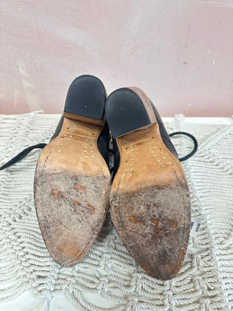 FreeBird Leather Tie Block Heels