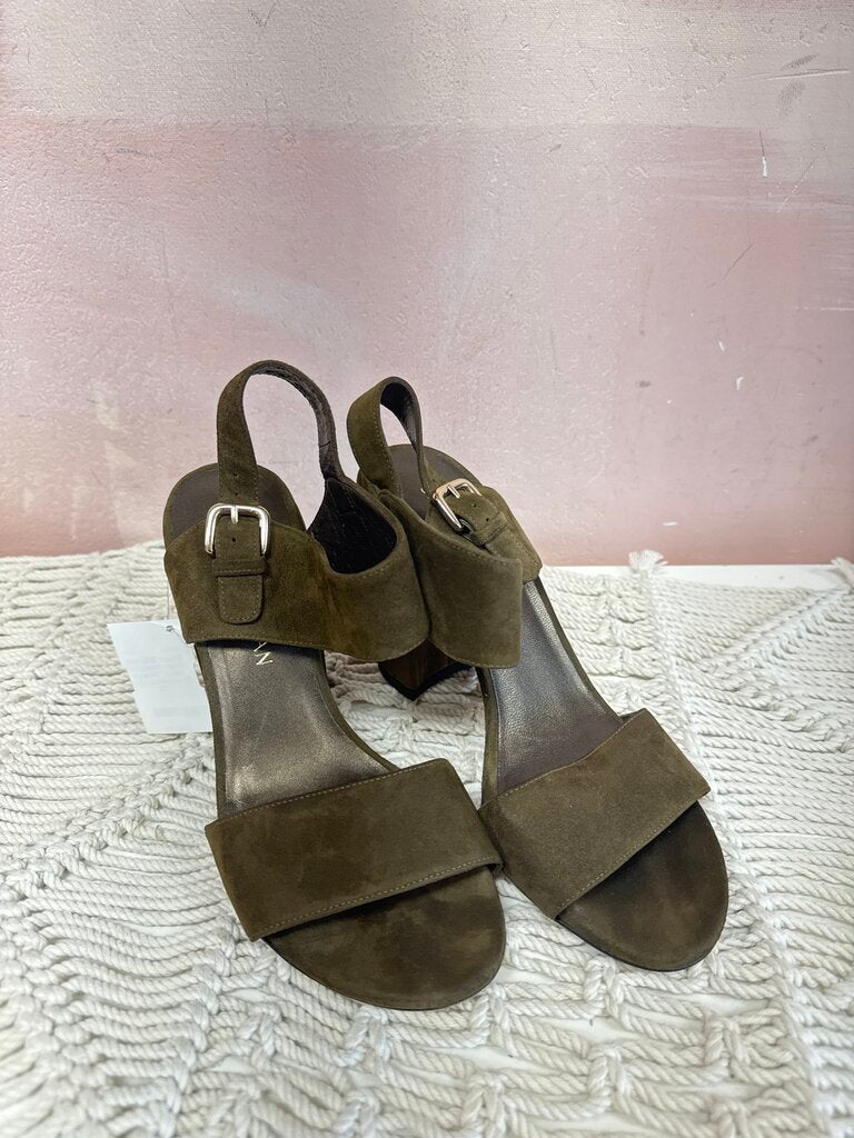 Stuart Weitzman Suede Strappy Block Heels