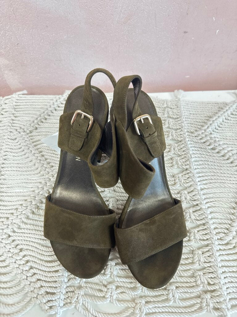 Stuart Weitzman Suede Strappy Block Heels