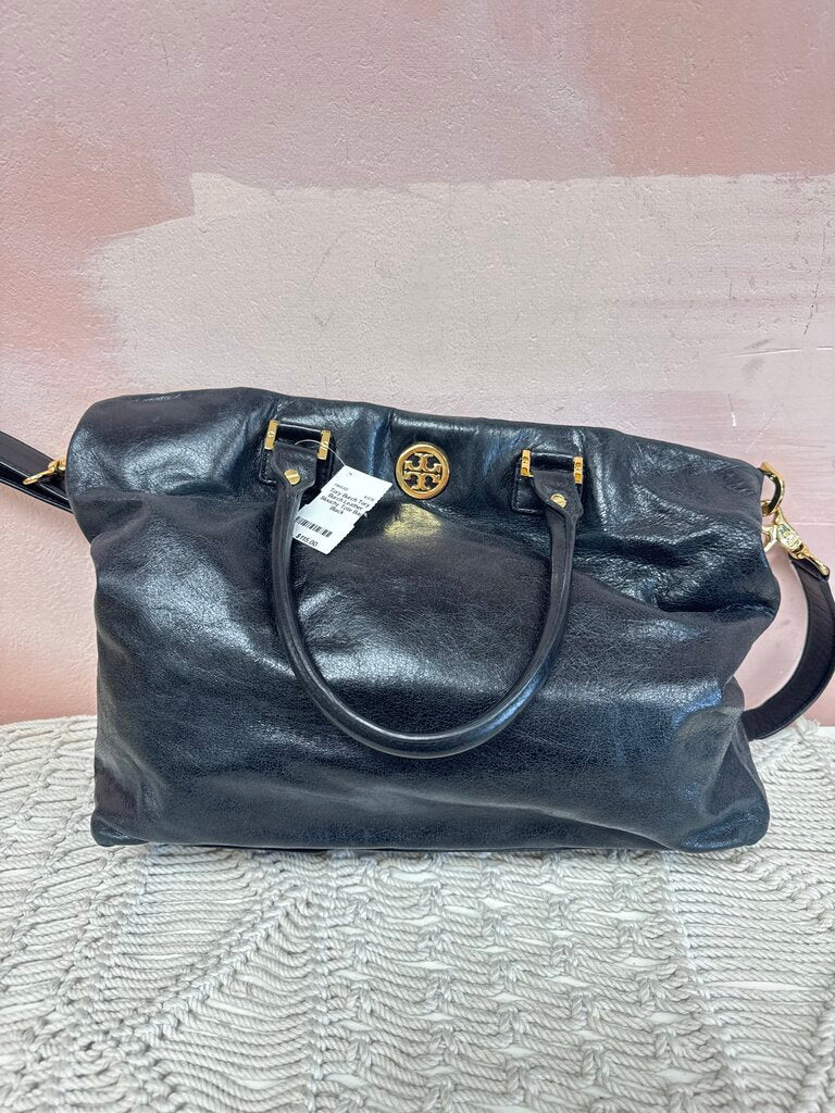 Tory Burch Leather Slouchy Tote Bag