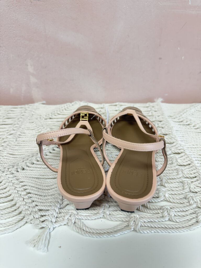 Fendi Pink & Brown Ffold Slingback