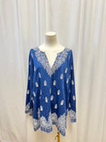 Sigrid Olsen Blue and White Embroidered Tunic