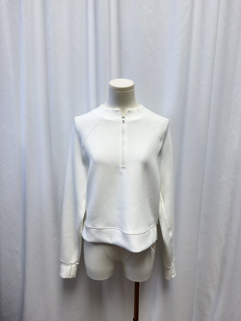 Varley White Zip Crew